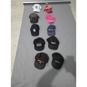 10 Vintage Trucker Hat Lot Snapback 80s 90s Y2K USA Advertising Promo Rope Cap